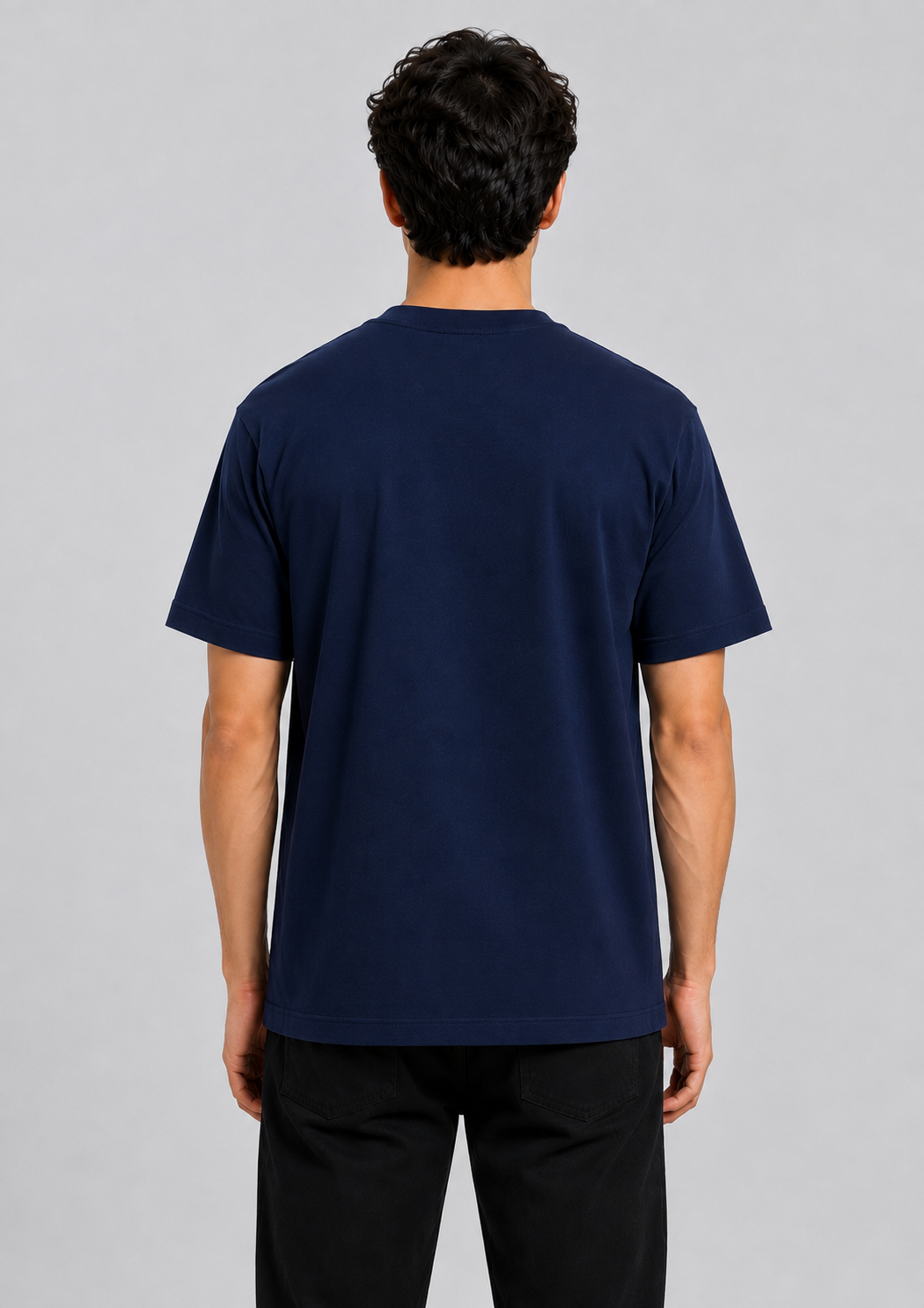 Basic Round Neck Tee - Blue