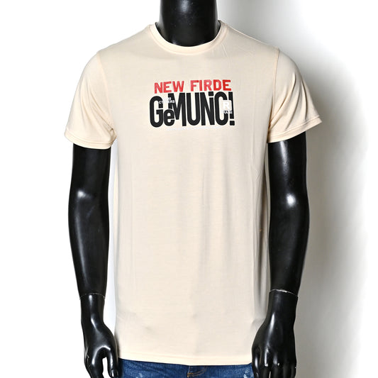 Graphic Printed Tshirt -Beige