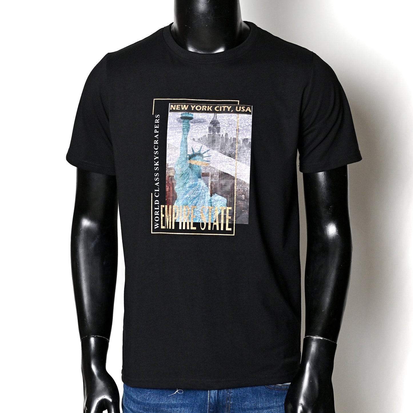 Men's Printed Tshirt -Black