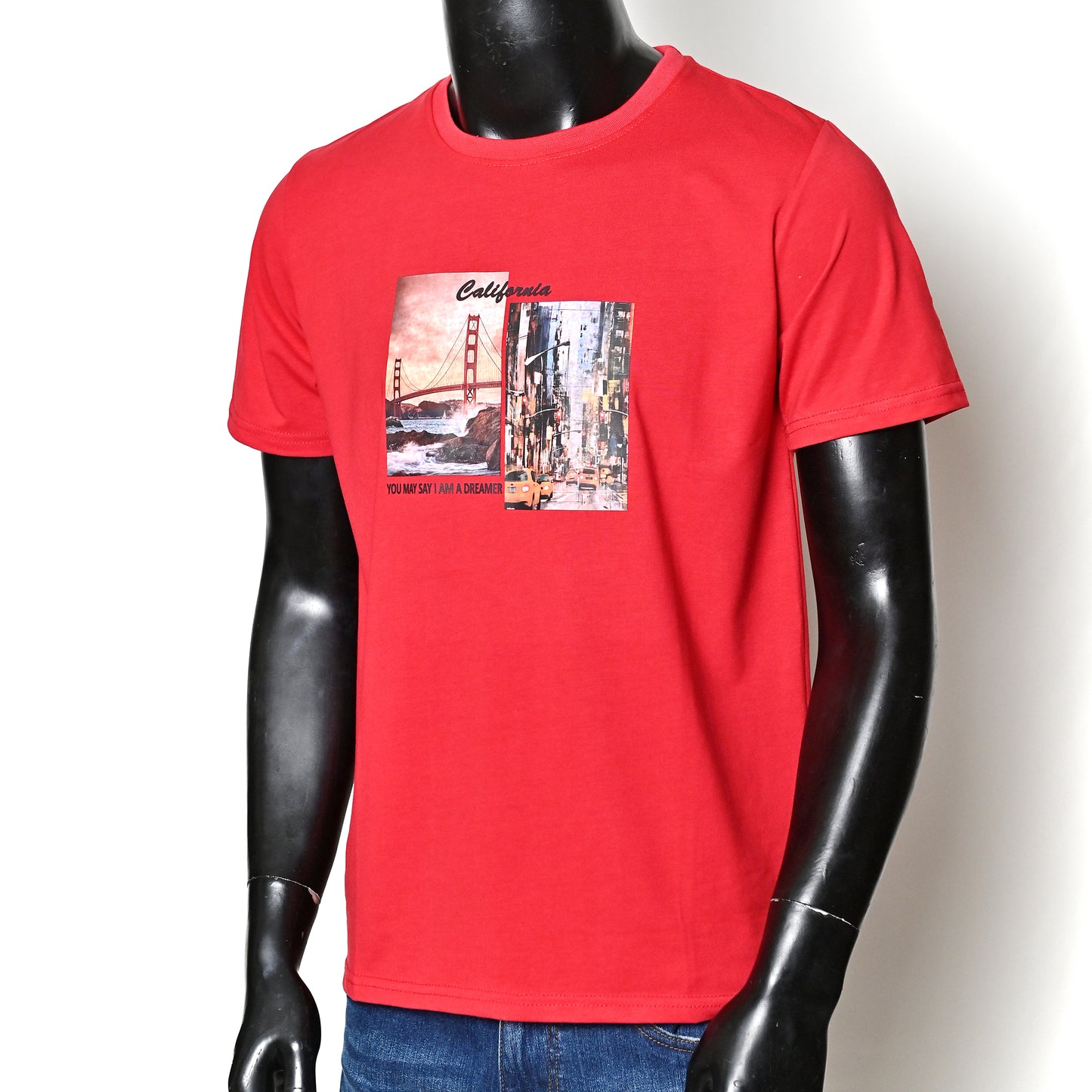 Men's Printed Tshirt - Red