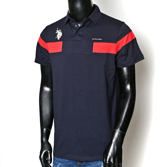 Graphic  Panel Polo - Blue