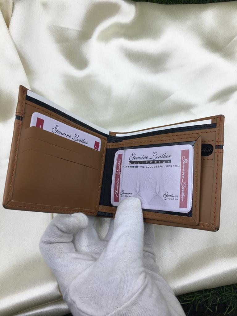 Men's Leather Wallet -Camel